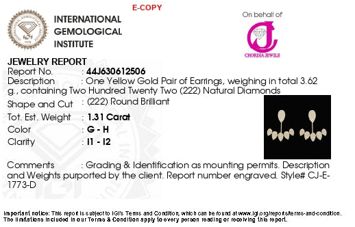 Real 14k Yellow Gold Cuff Earring With 1.3 Ct Diamond Cluster Detachable Verified Earrings