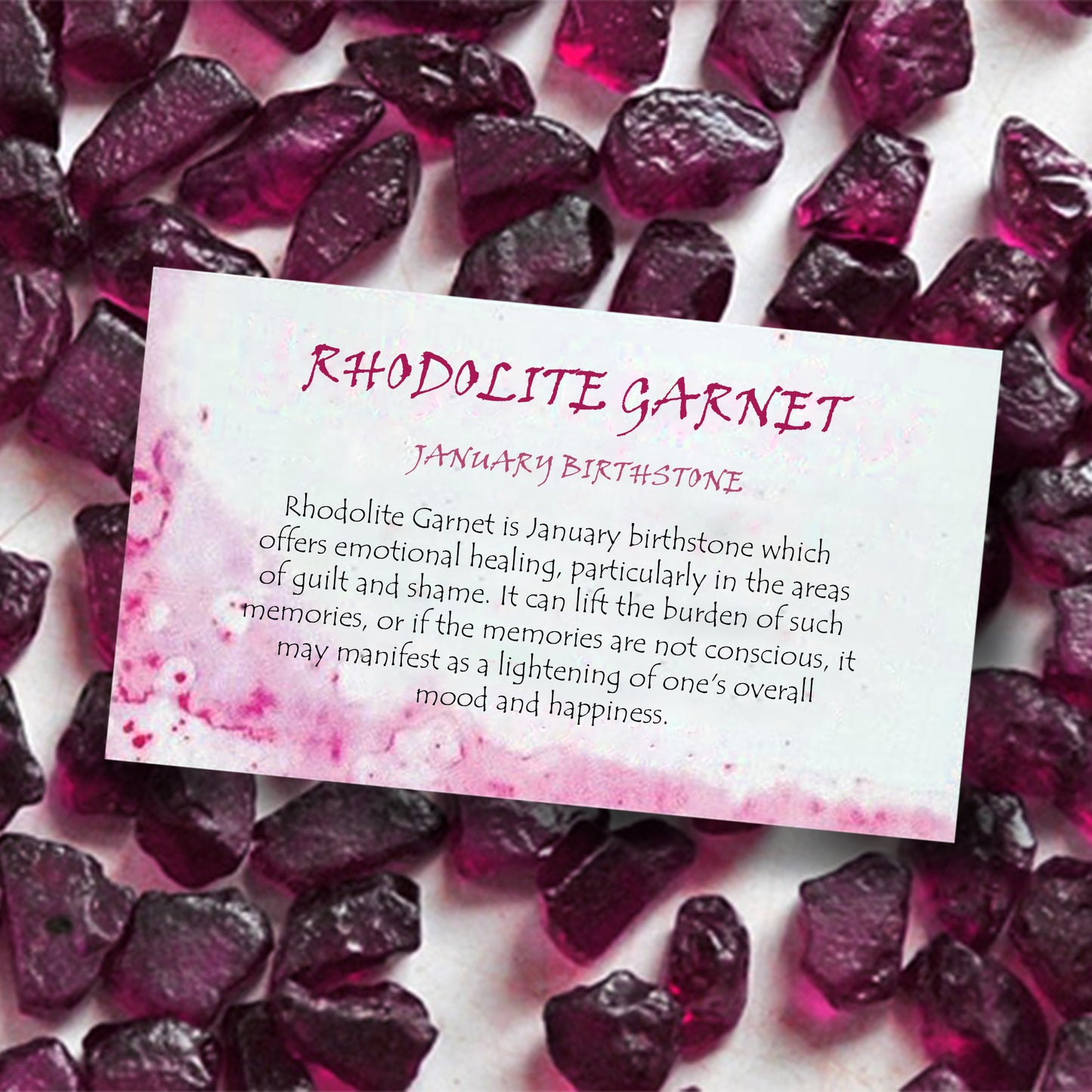 Genuine Rhodolite Garnet Prong Set Infinity Pendant in 14k Solid Gold Fine Jewelry