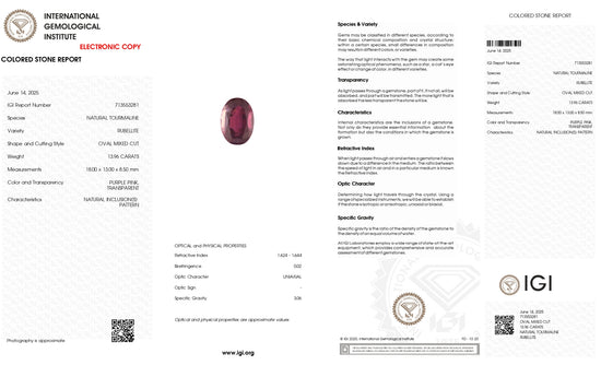 Genuine Loose Pink Tourmaline 18mmx8mm Oval Cut October Birthstone For Sale, 1 Piece