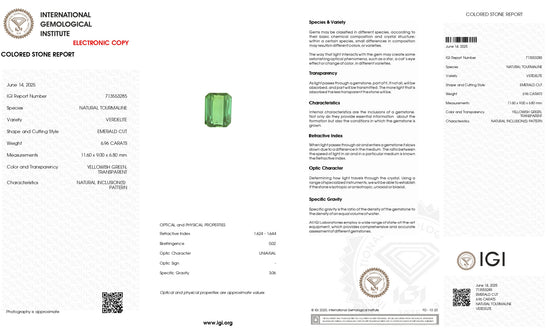 Natural Green Tourmaline 6.96 Carat October Birthstone – Chordia Jewels