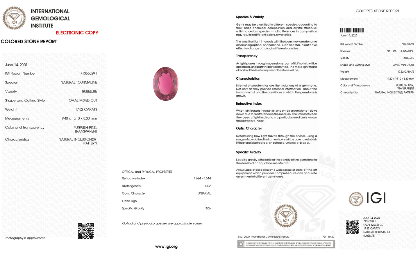 Natural pink tourmaline gemstone photo – Chordia Jewels