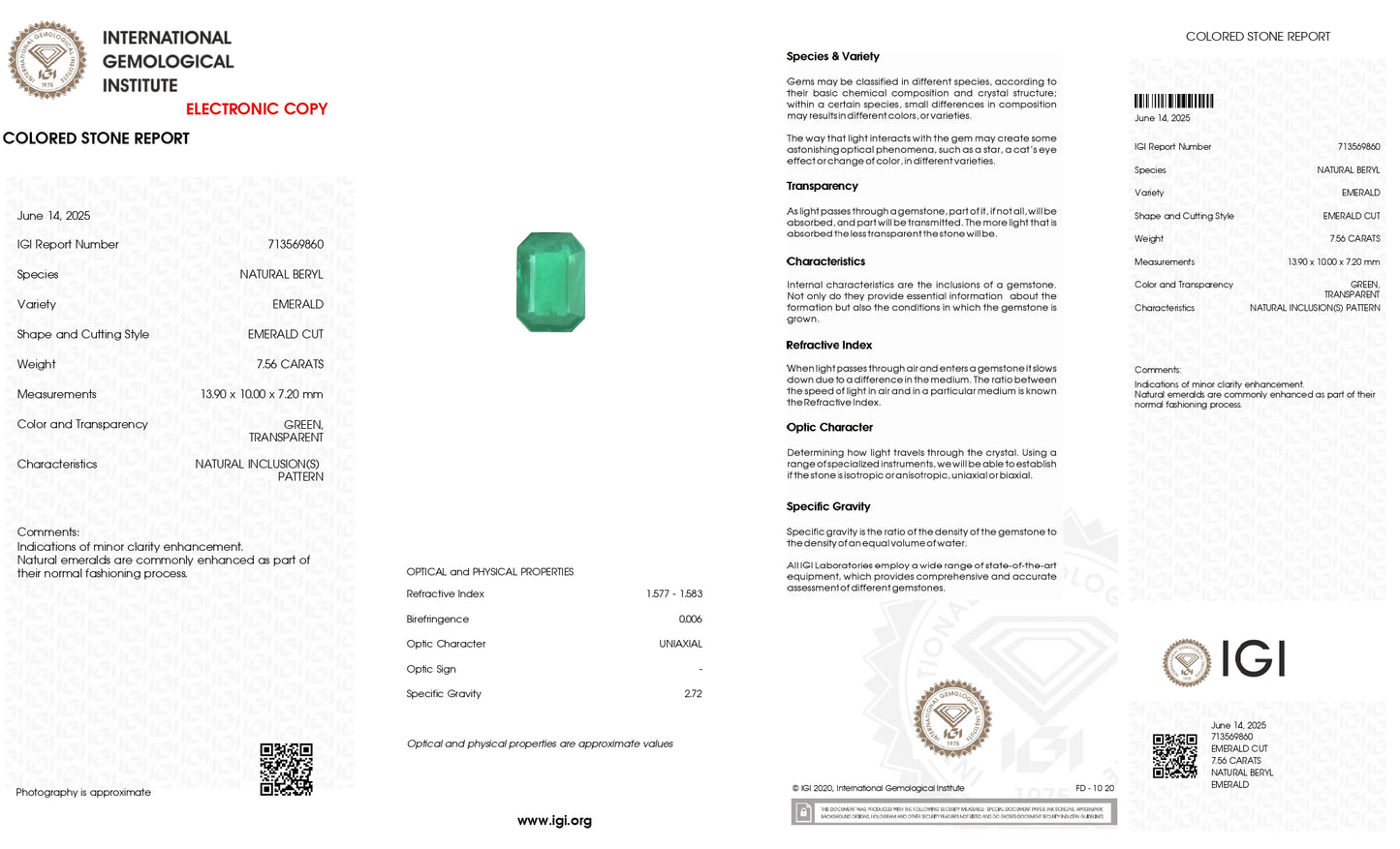 AAA quality green emerald gemstone photo – Chordia Jewels