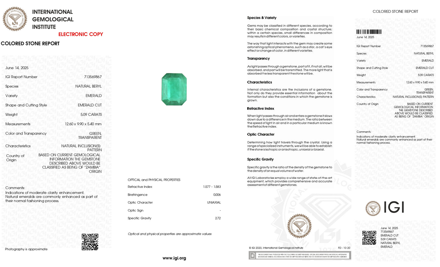 AAA quality natural emerald loose gemstone – Chordia Jewels