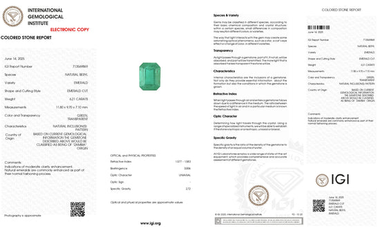 Natural green emerald loose gemstone – Chordia Jewels