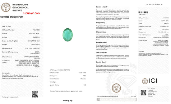 Natural green emerald oval cut loose stone – Chordia Jewels
