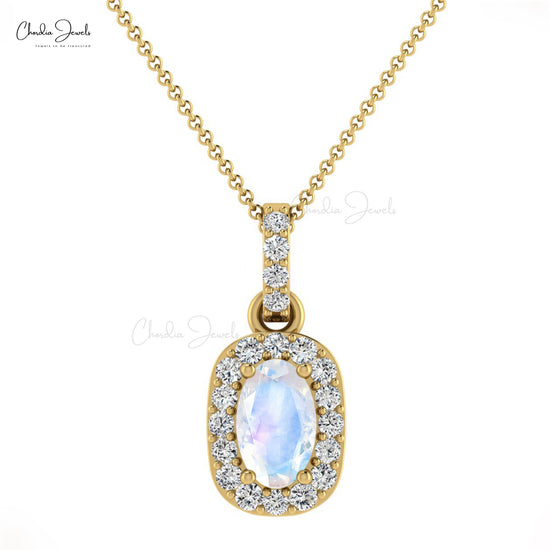 Buy Rainbow Moonstone Halo Pendant