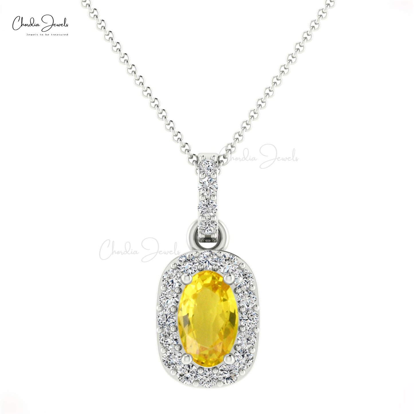 Yellow Sapphire Gemstone Necklace