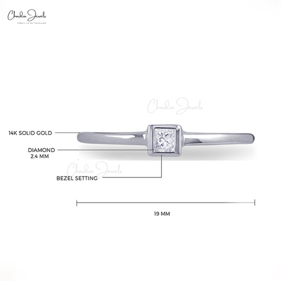 Square Cut Diamond Ring