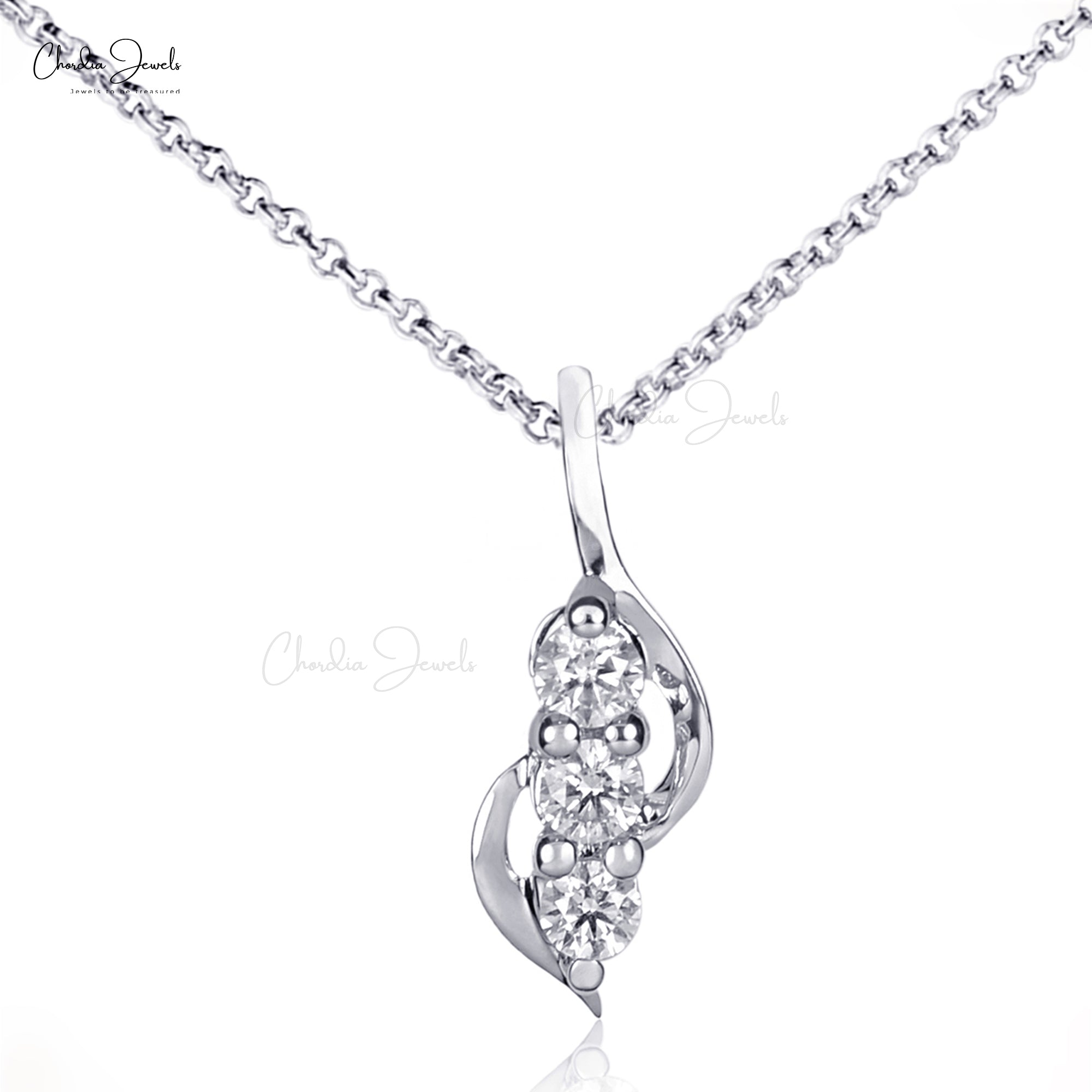 Spark Creations White Gold Blue Sapphire and Diamond Pendant 52255 - Devon  Fine Jewelry