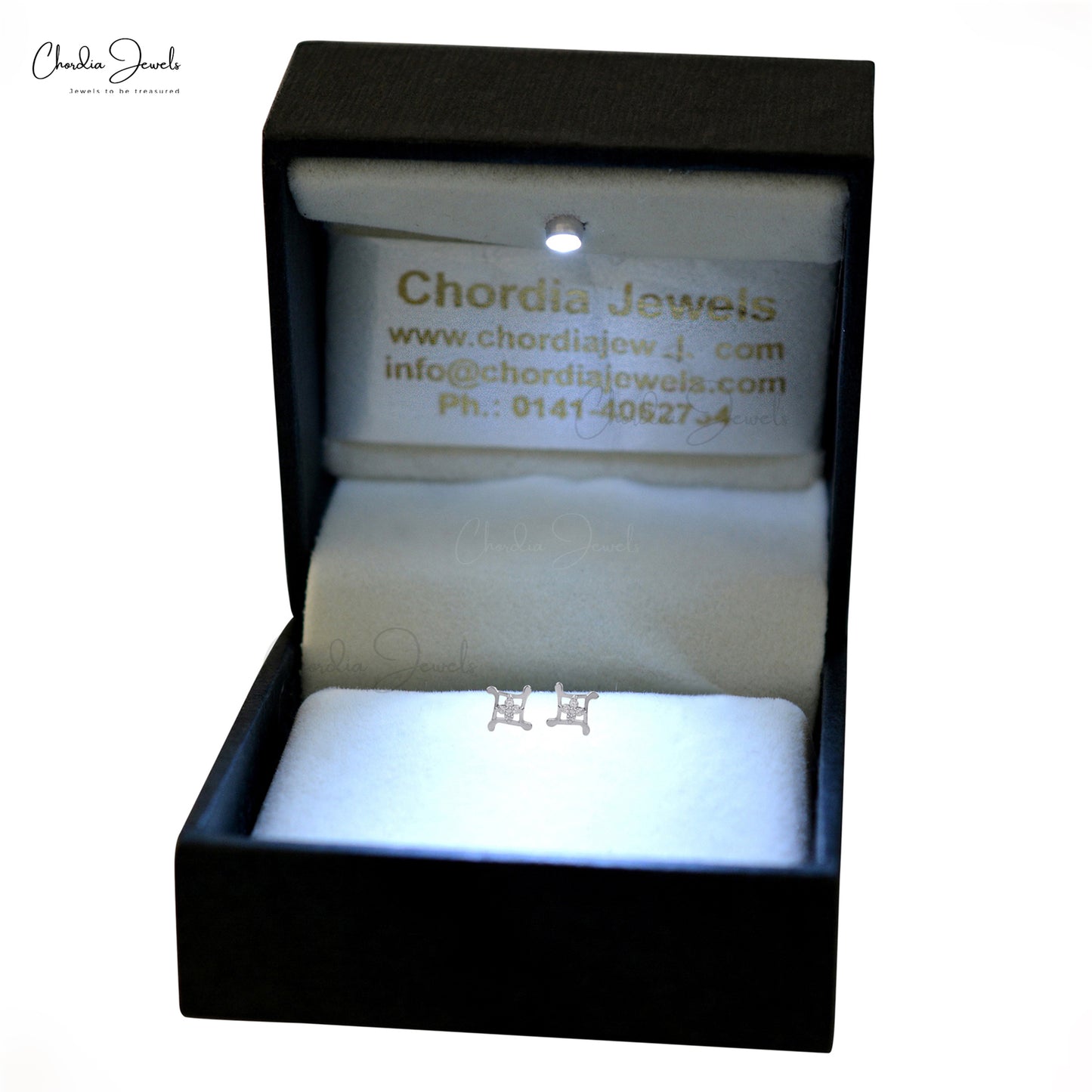 14k gold diamond earrings.