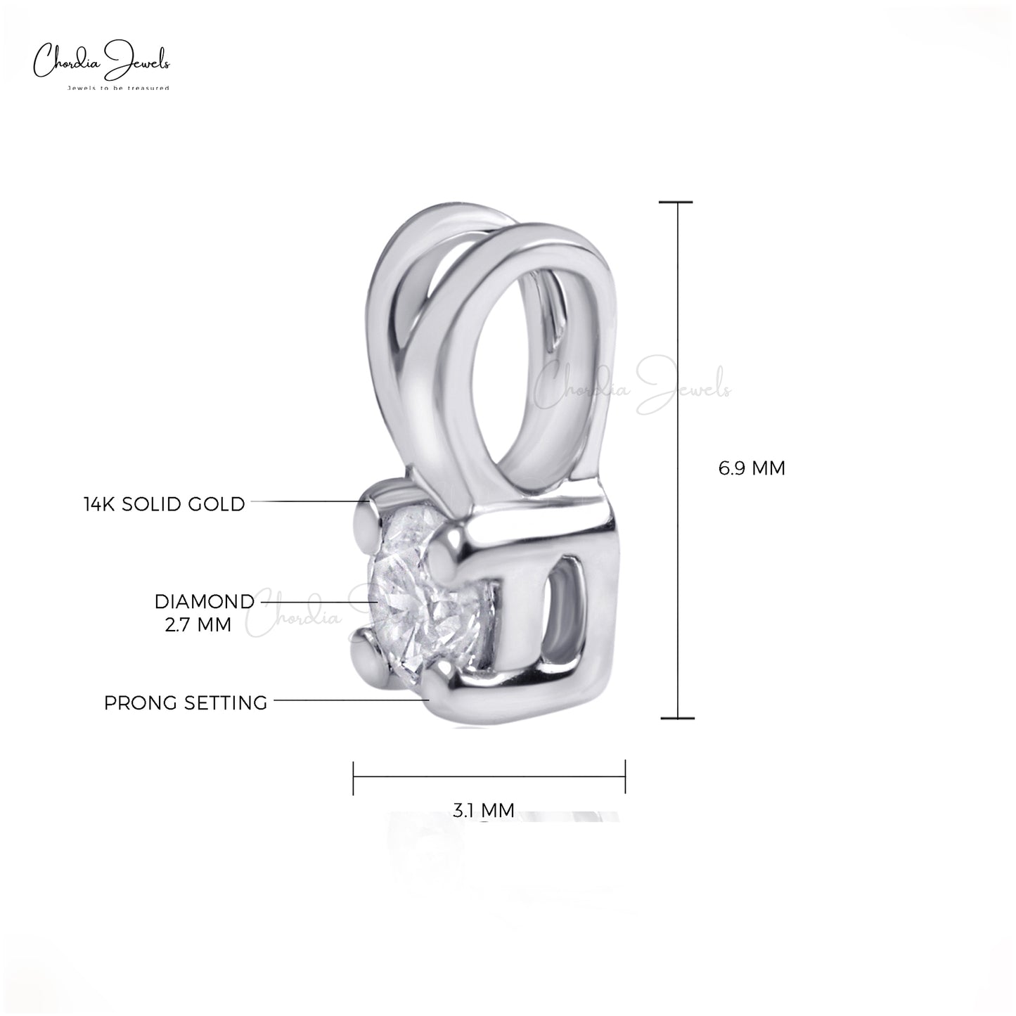 Round Cut Solitaire Pendant