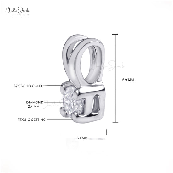 Round Cut Solitaire Pendant