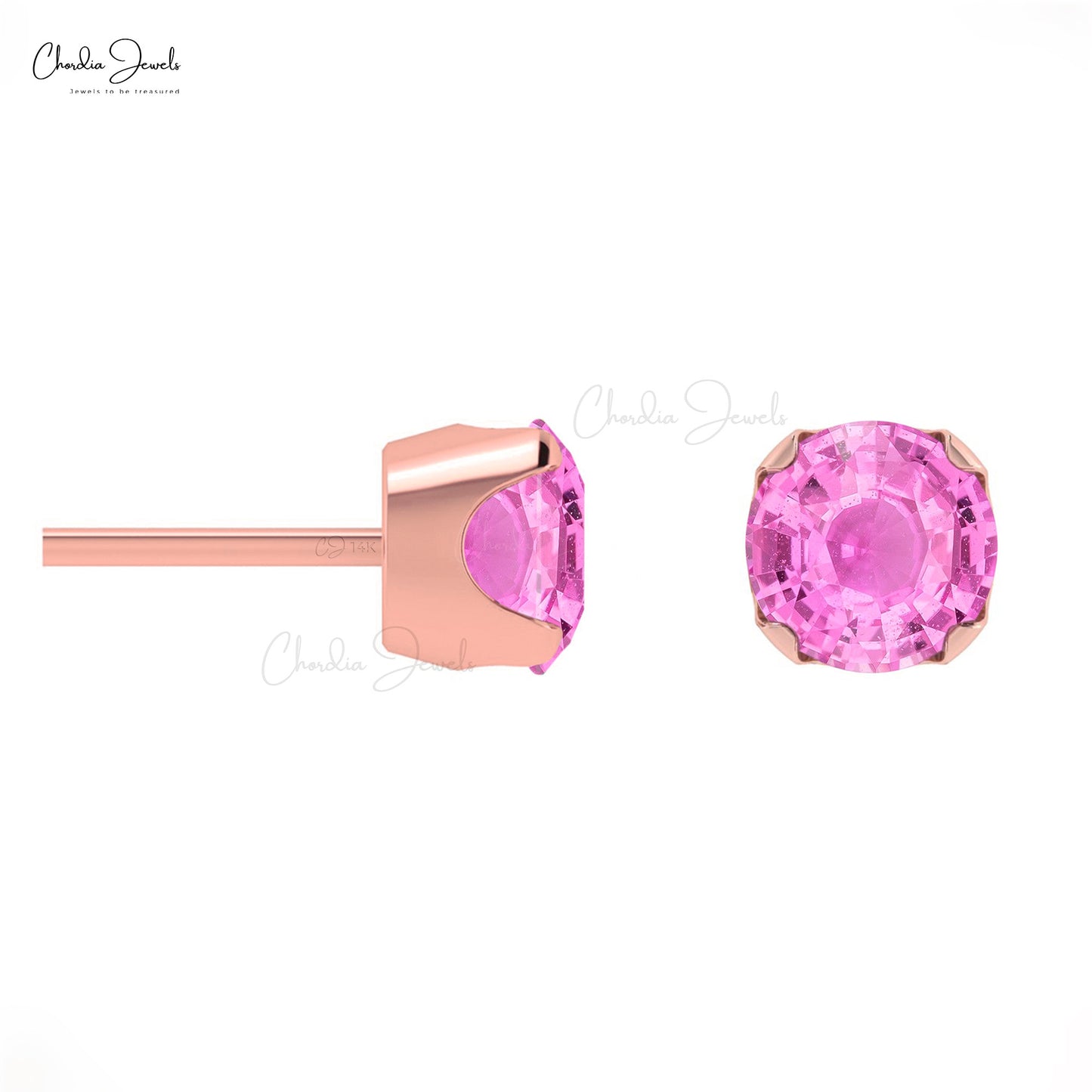 Pink Sapphire Earrings