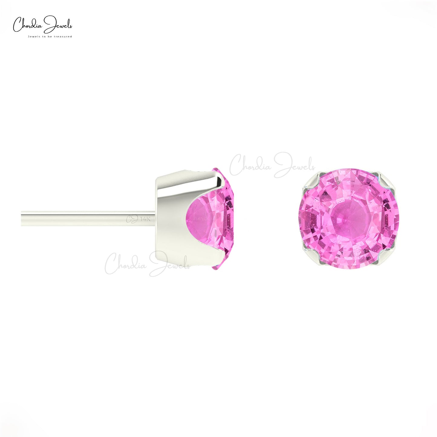 Minimalist Round Cut Gemstone Studs