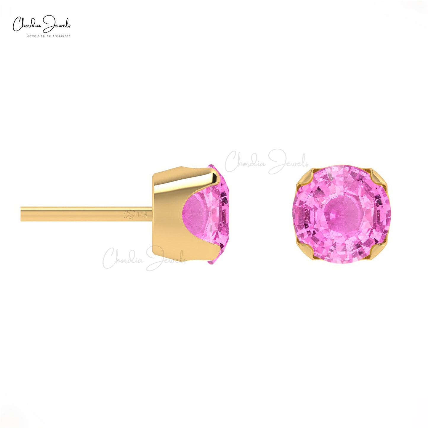 Pink Sapphire Earrings