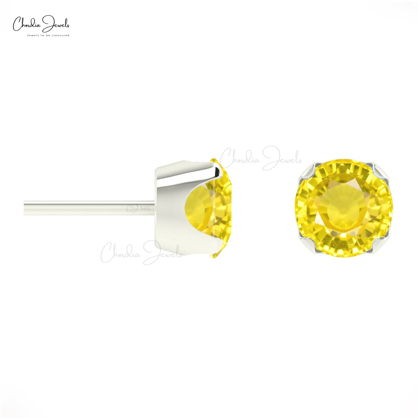 Solitaire Gemstone Studs
