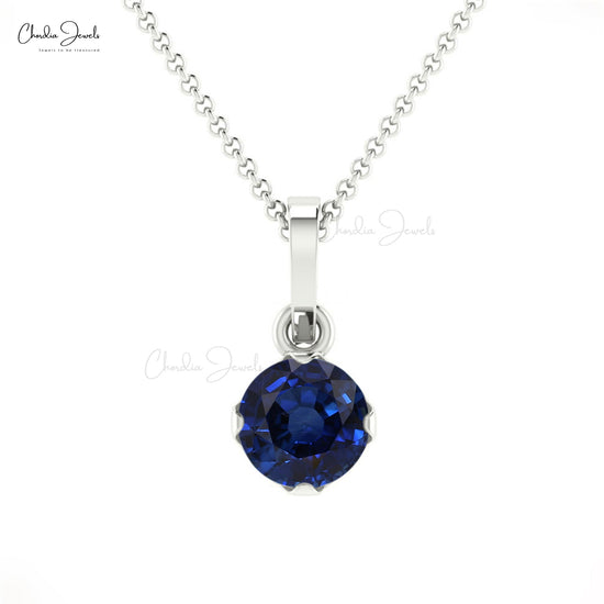 Buy Blue Sapphire Solitaire Pendant