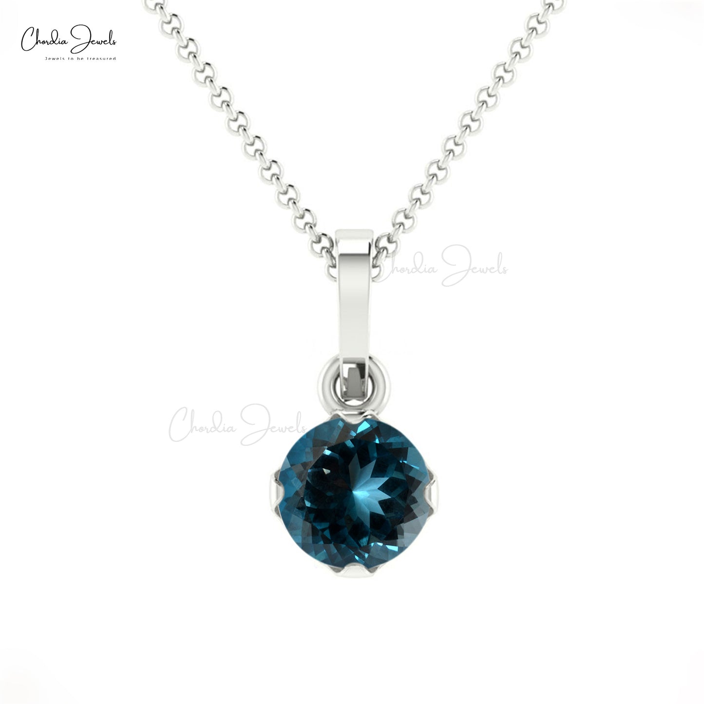 Buy Topaz Solitaire Pendant