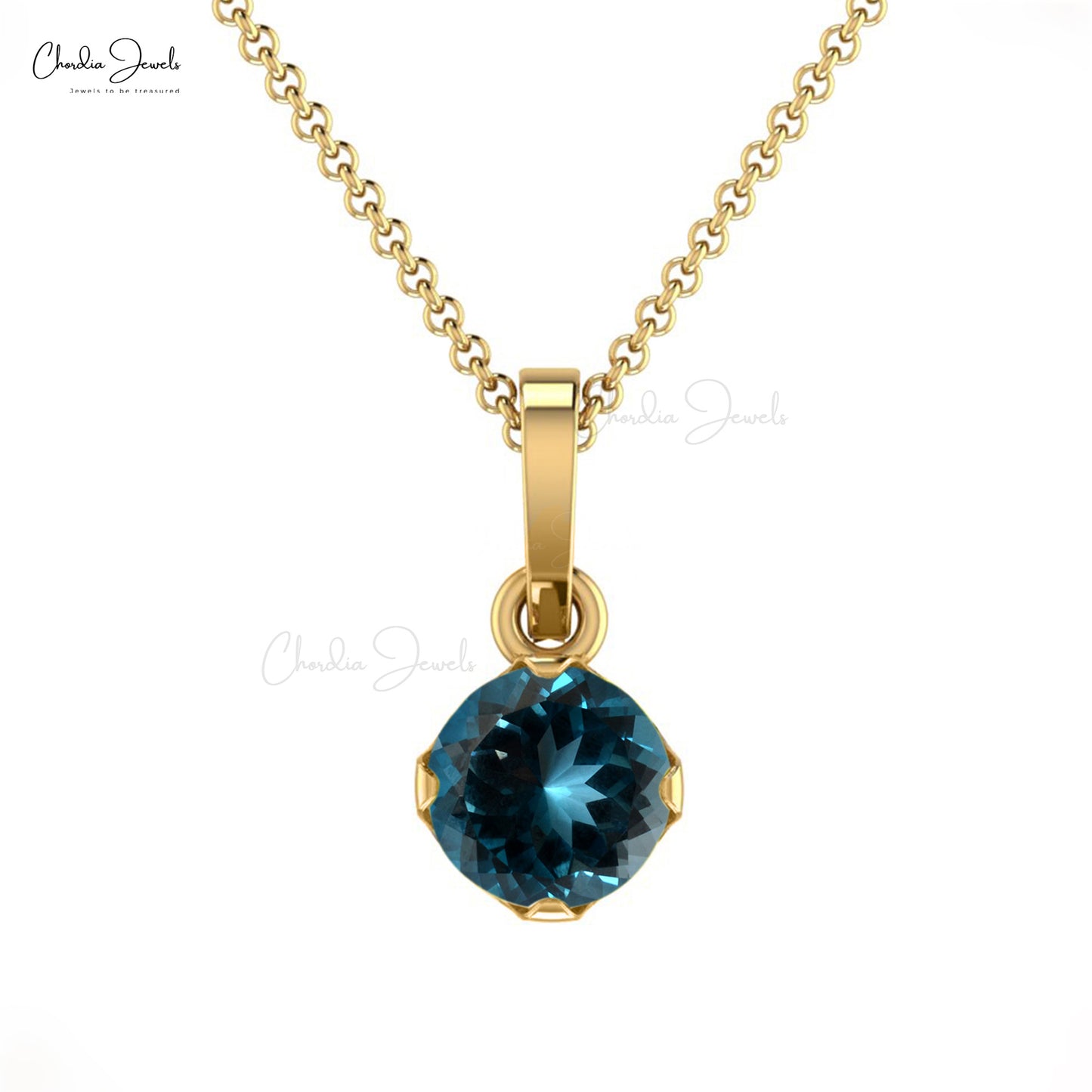 Buy Topaz Solitaire Pendant