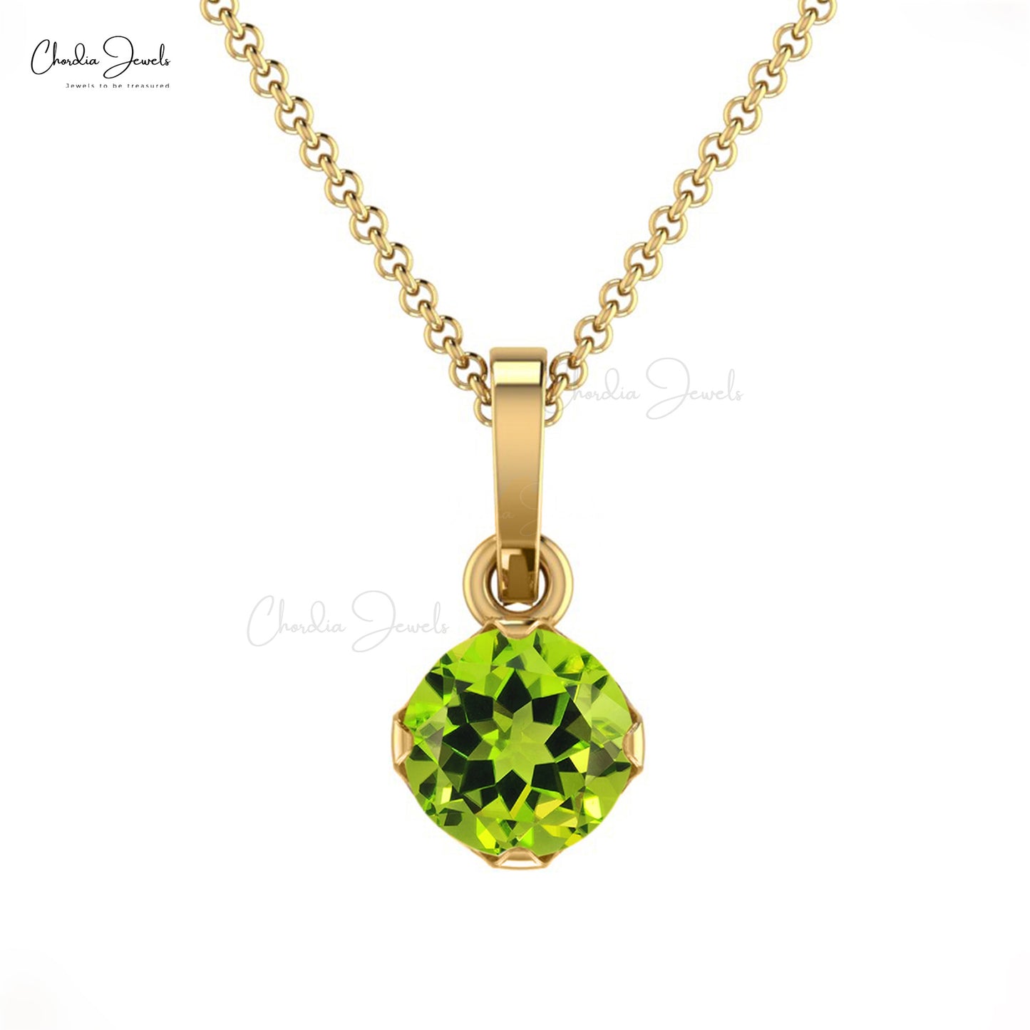 Buy Peridot Solitaire Pendant