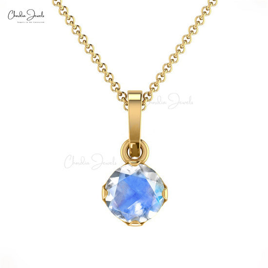 Buy Rainbow Moonstone Solitaire Pendant