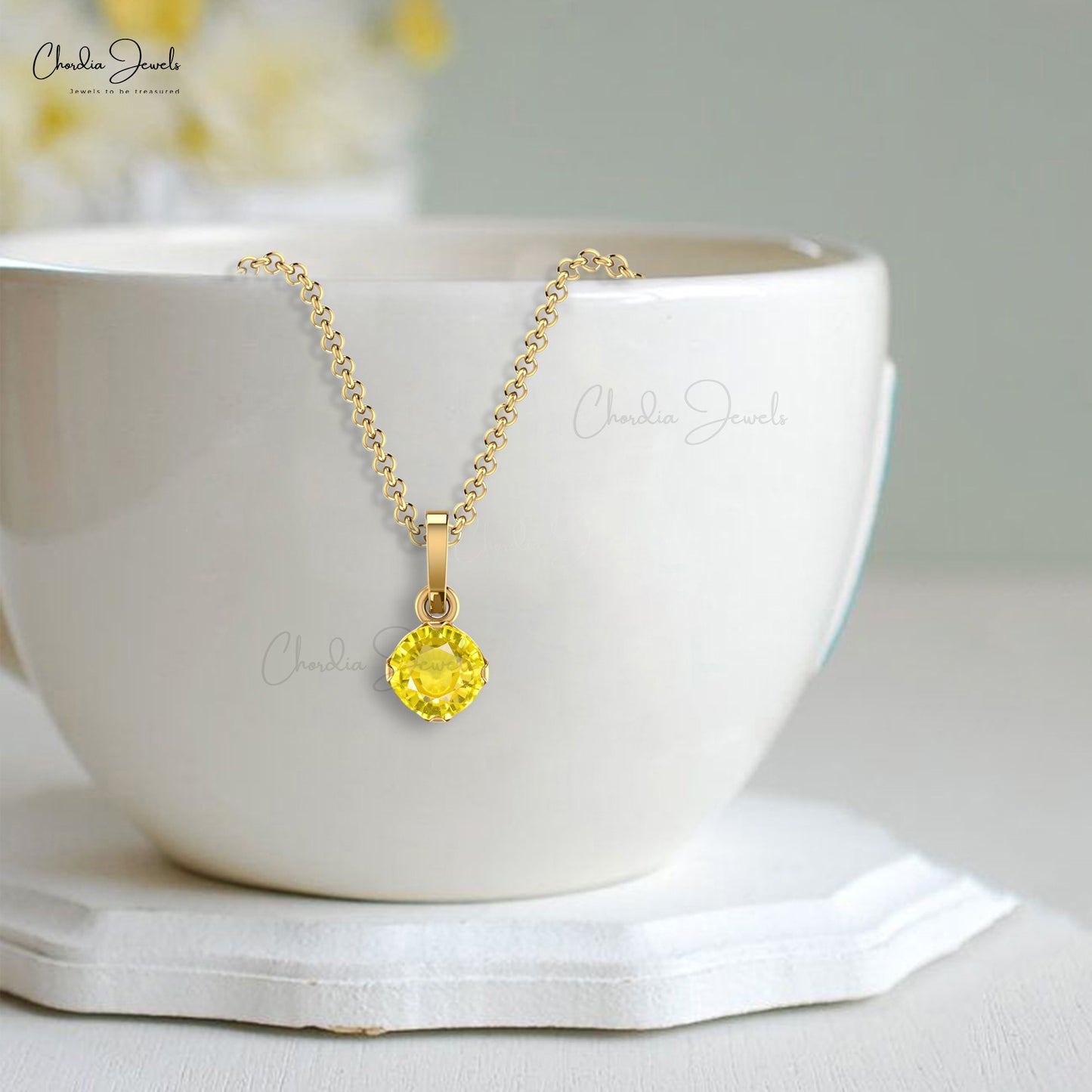 Genuine sapphire pendant on sale