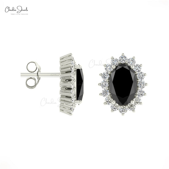 Diamond Halo Earrings