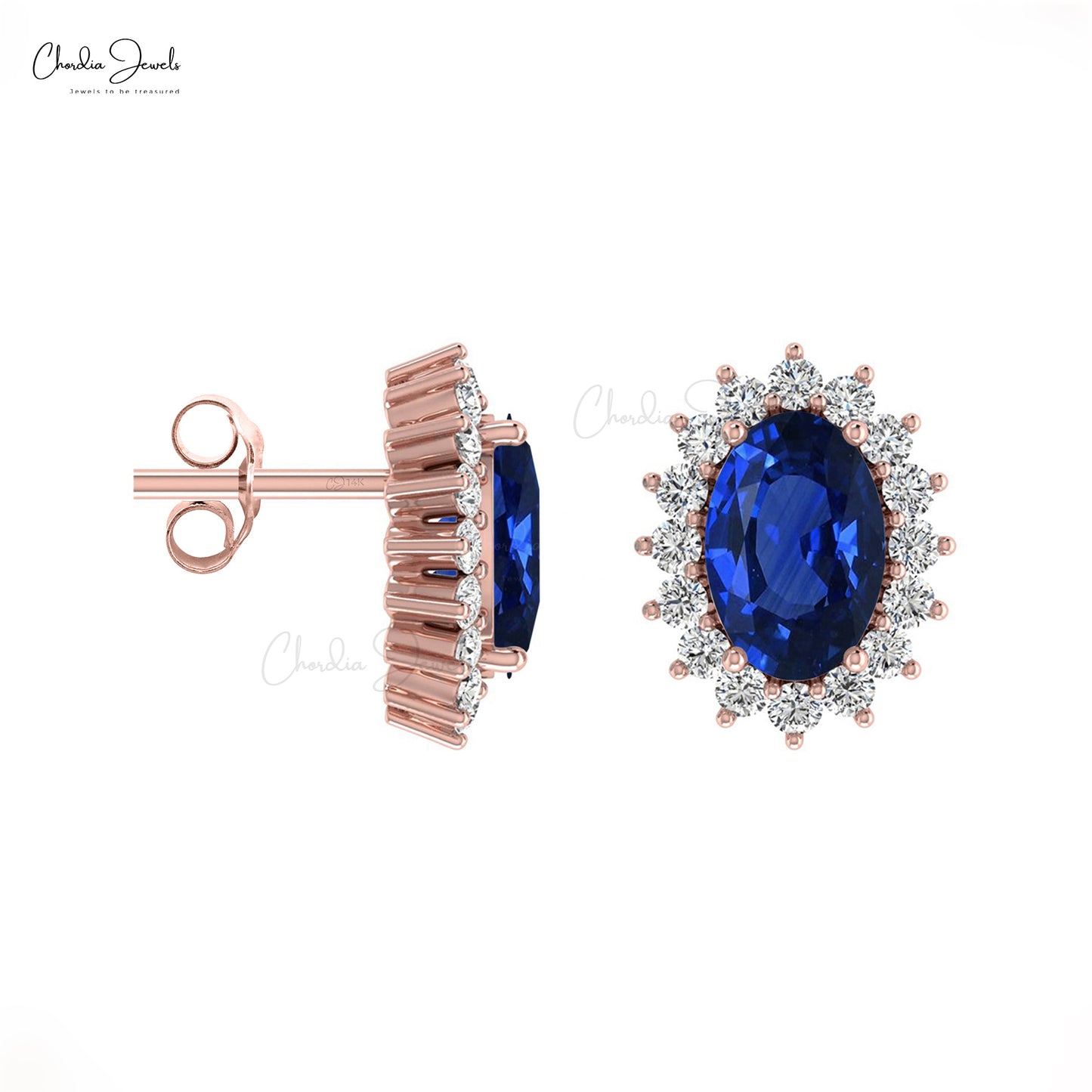 Buy Sapphire Halo Earrings