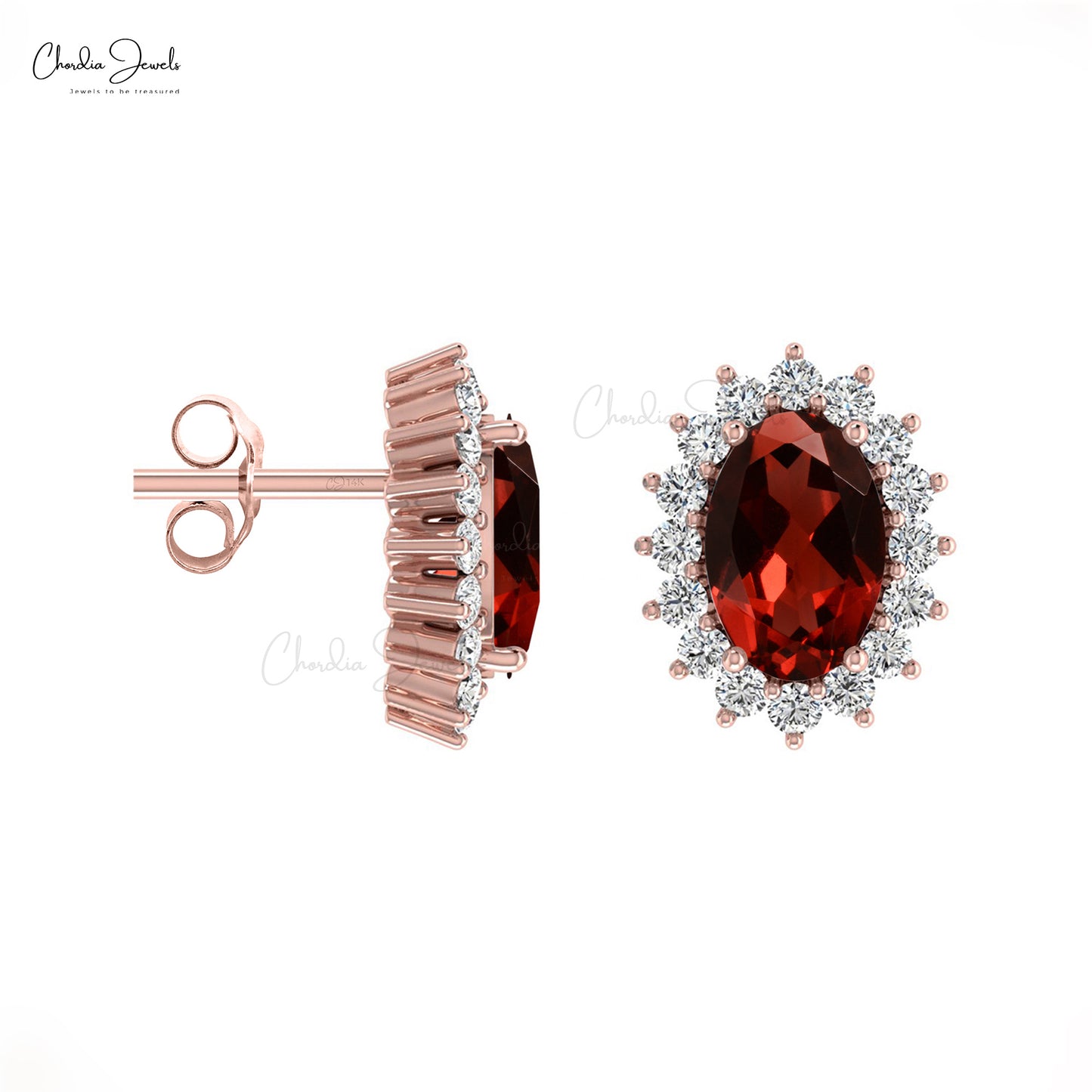 14k Solid Gold Diamond Earrings