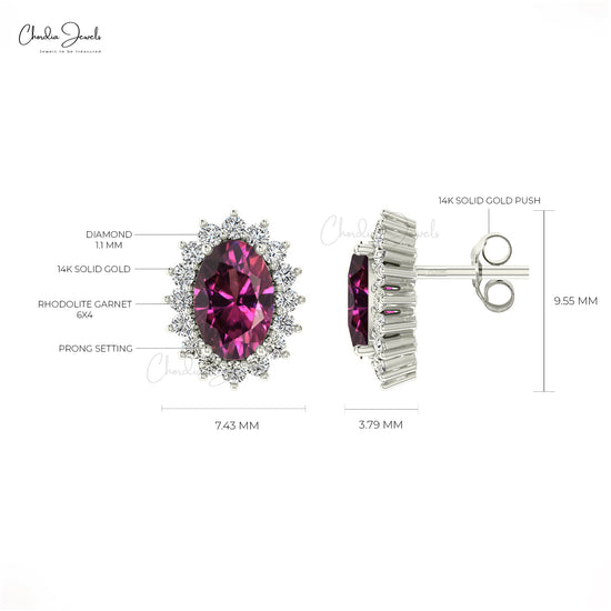 Pave White Diamond Studs