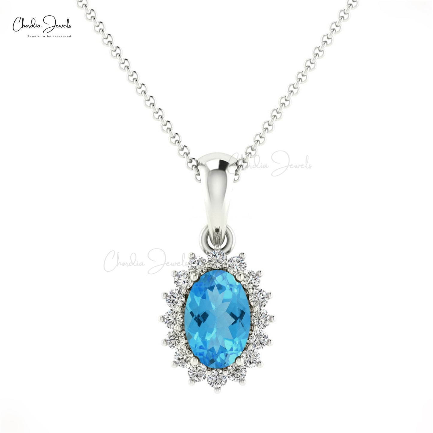 Buy Topaz Halo Pendant