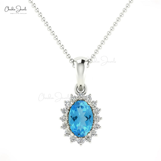 Buy Topaz Halo Pendant