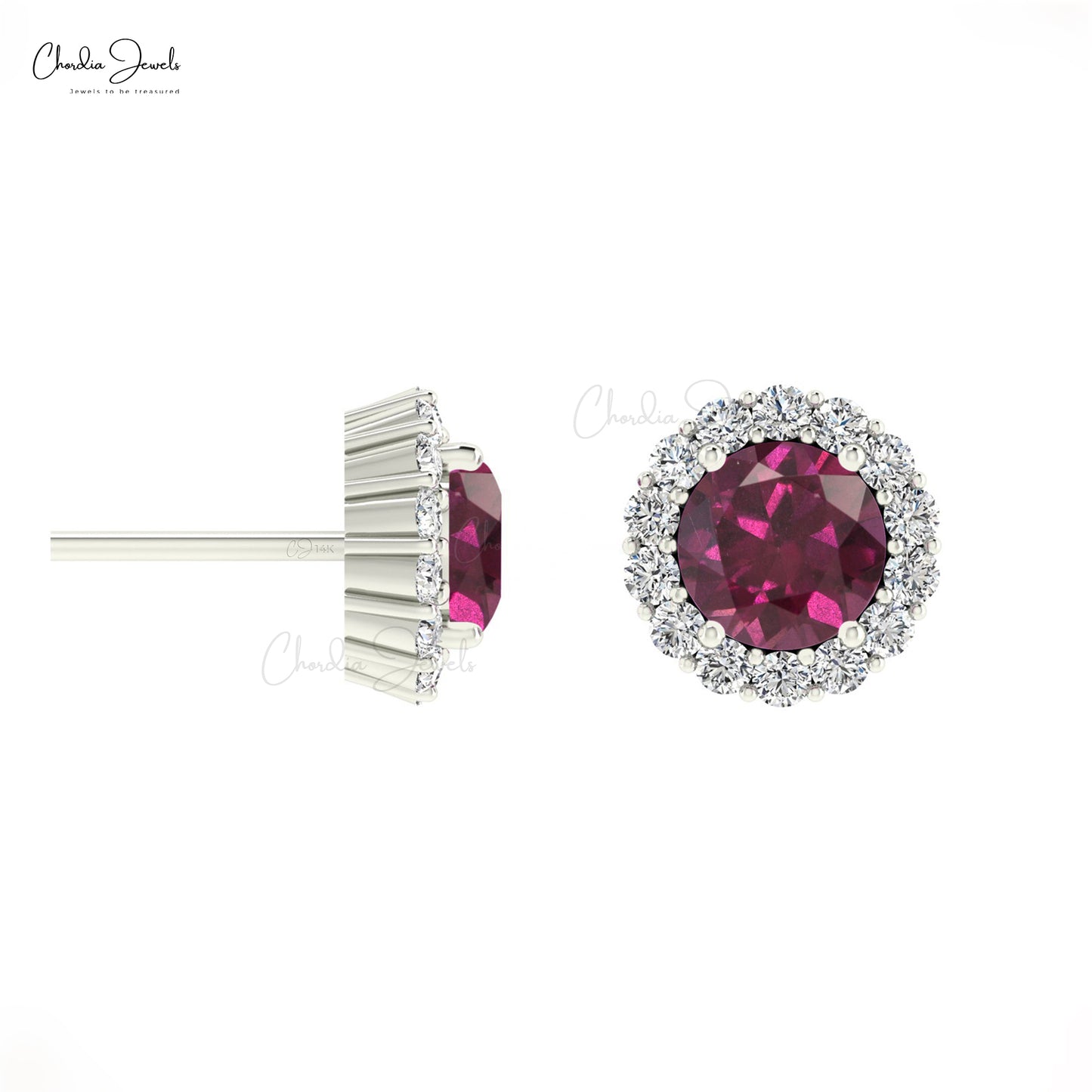 Halo Diamond Studs 