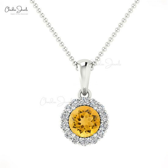 Buy Citrine Halo Pendant