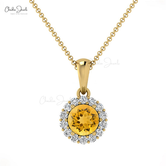 Buy Citrine Halo Pendant