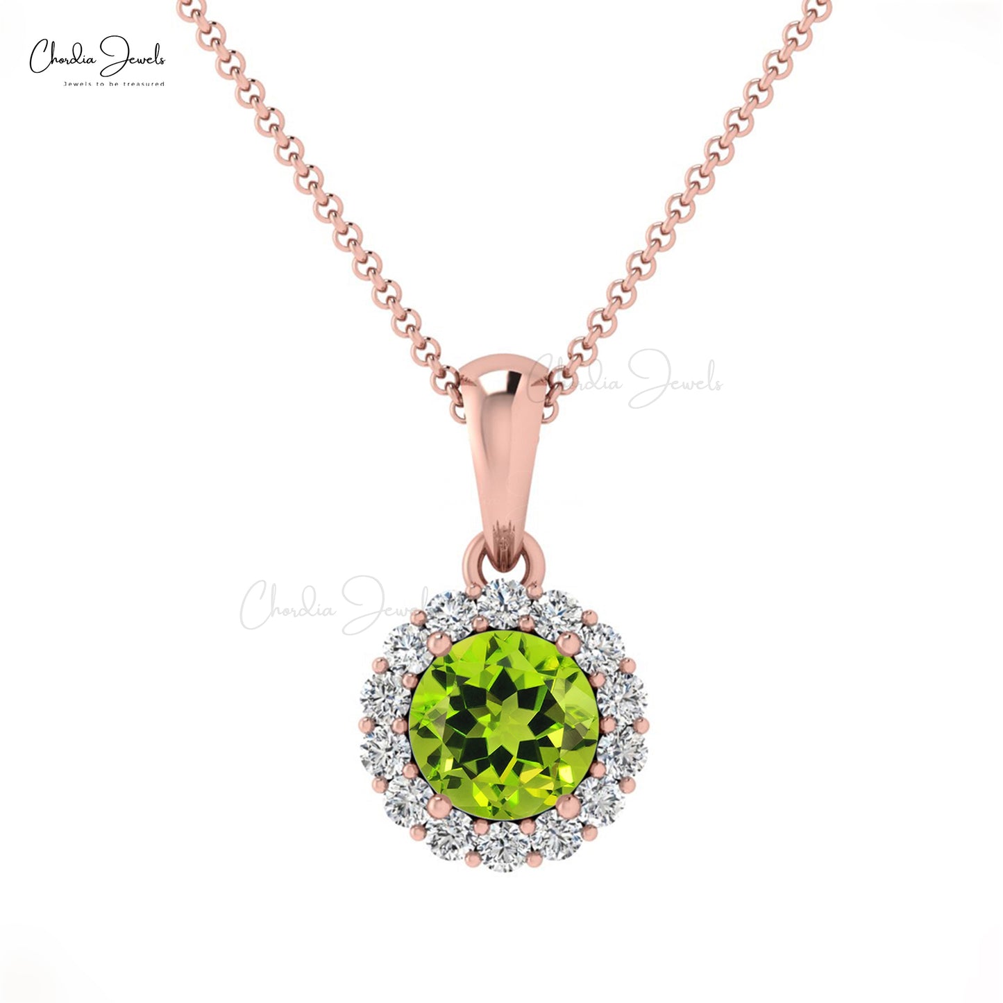 Buy Peridot Halo Pendant