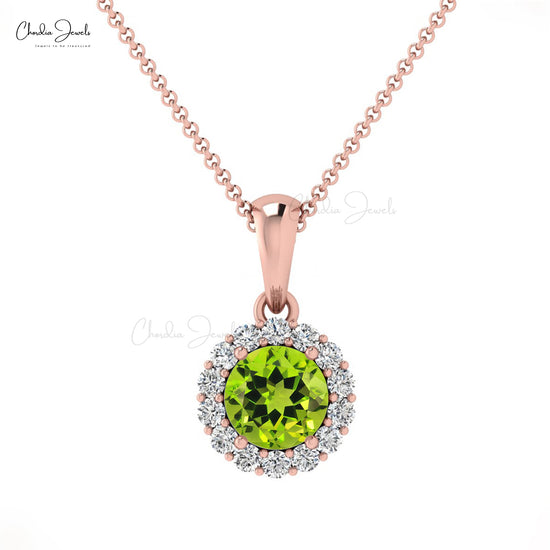 Buy Peridot Halo Pendant