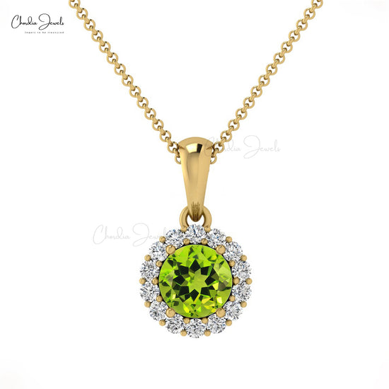 Buy Peridot Halo Pendant