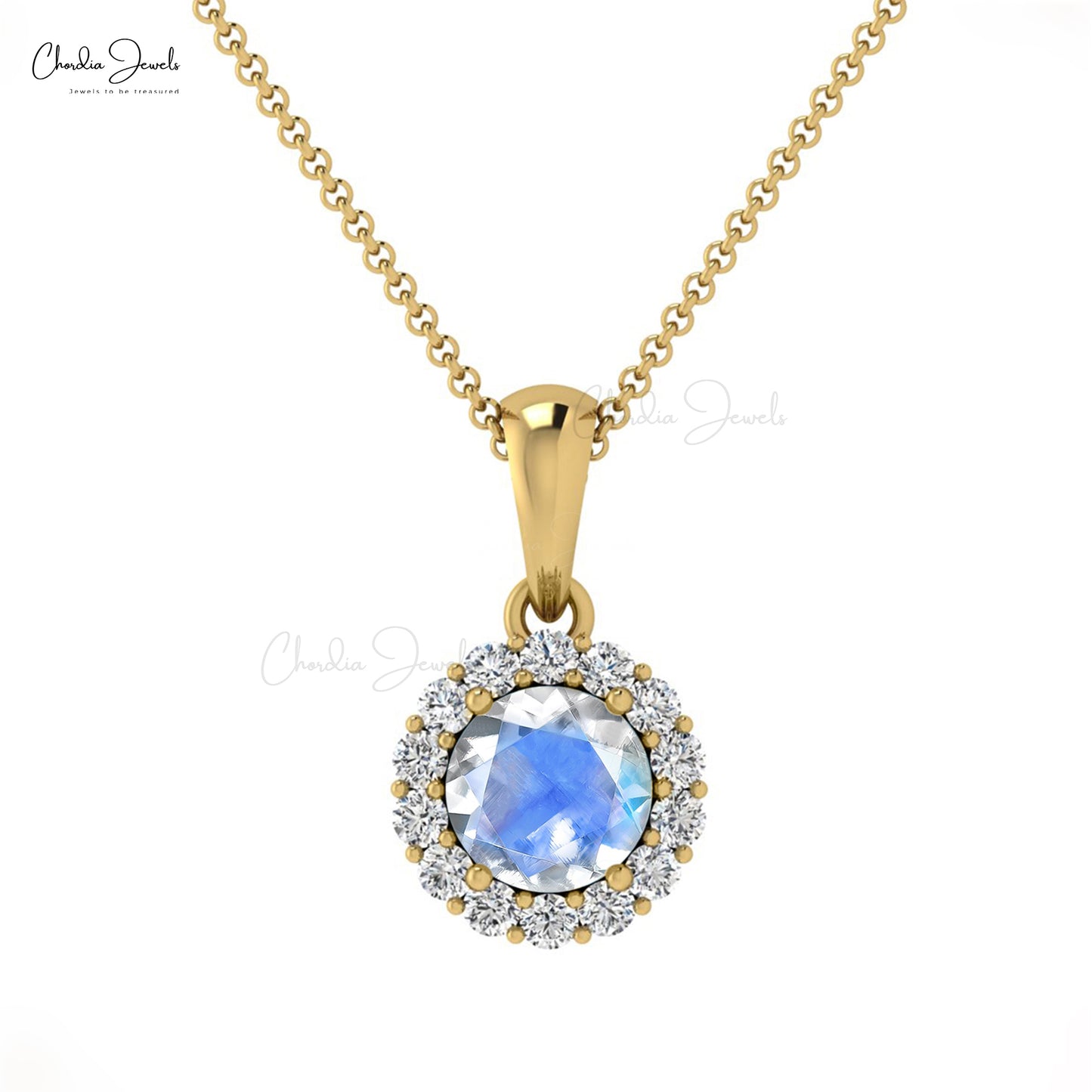 Buy Rainbow Moonstone Halo Pendant
