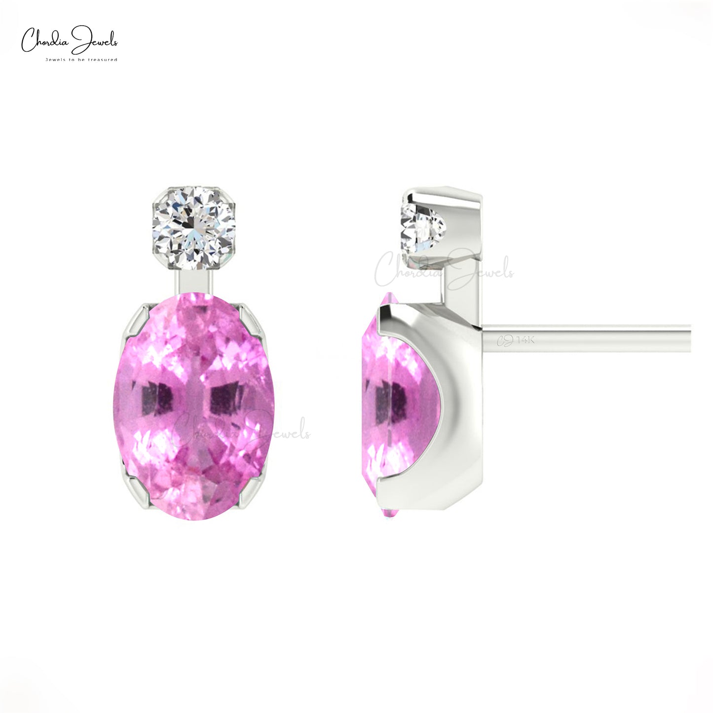14k Solid Gold Stud Earrings