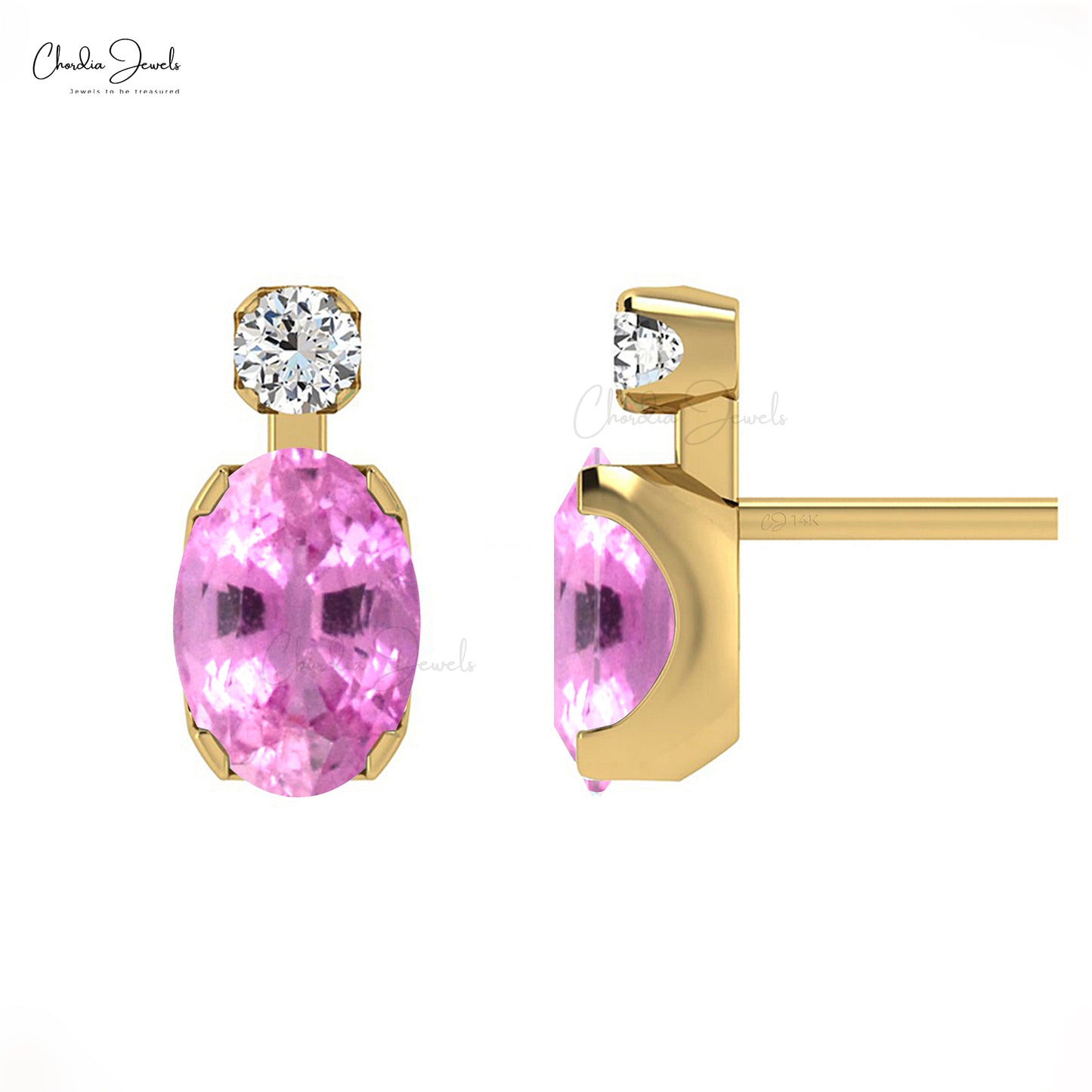 Oval Cut September Birthstone Stud