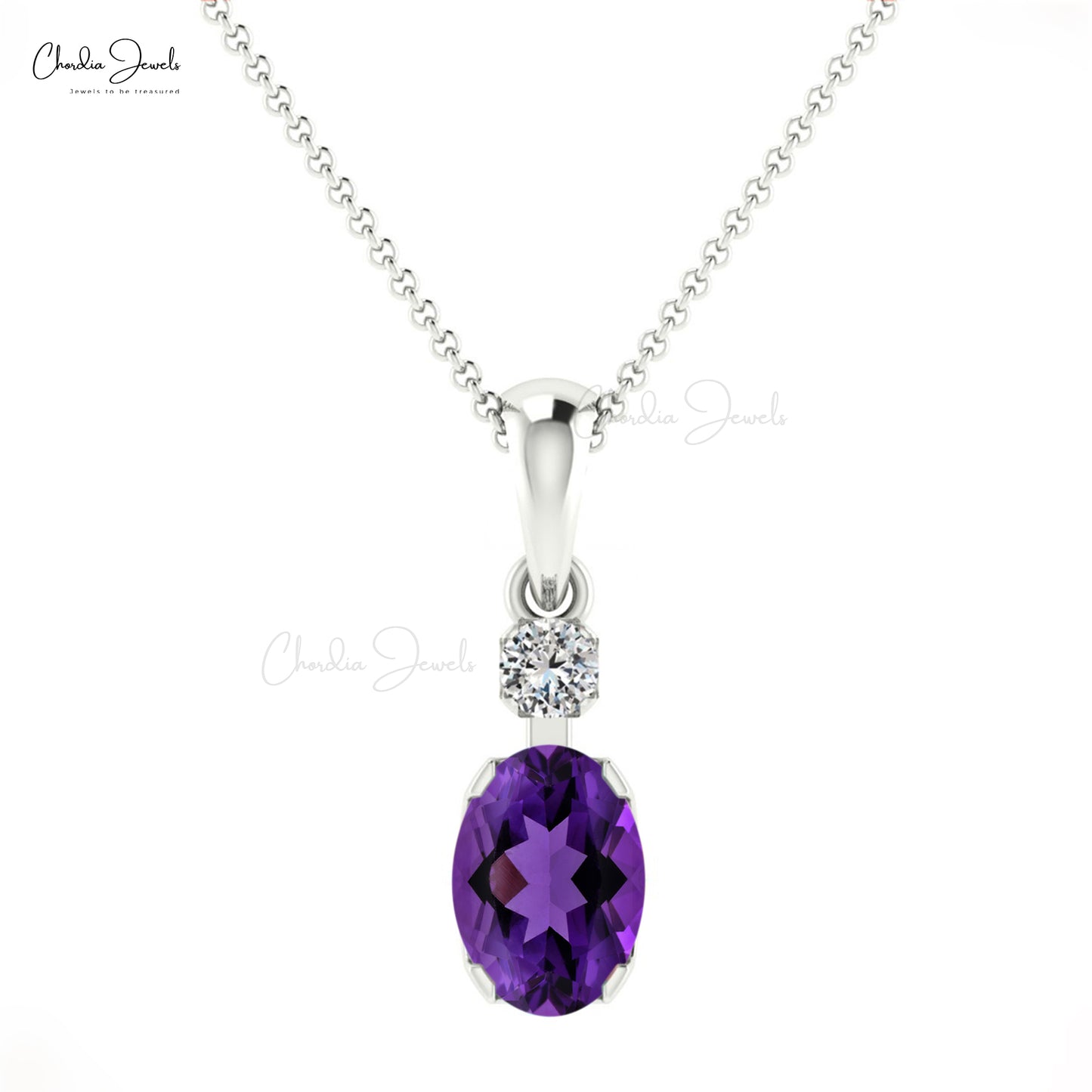 Oval Amethyst Pendant