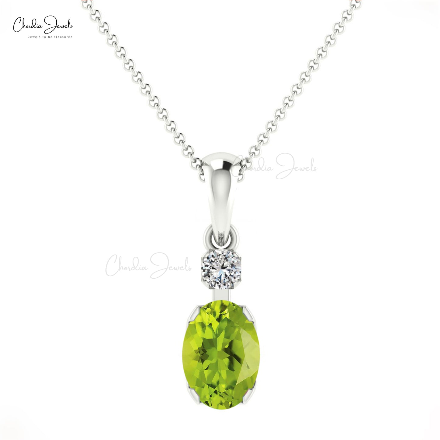 Buy Peridot Halo Pendant