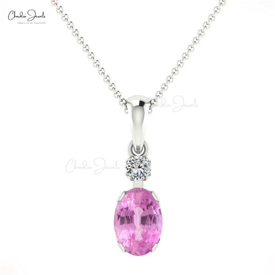 Buy Pink Sapphire Dainty Pendant