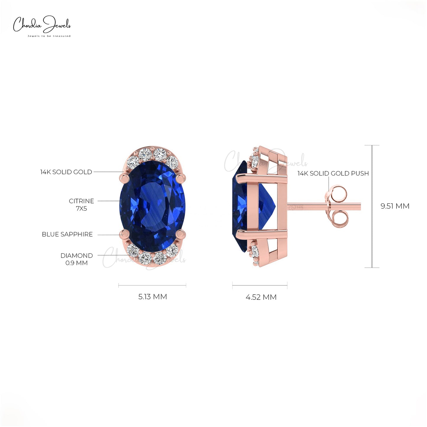 14k Solid Gold Push Back Earrings