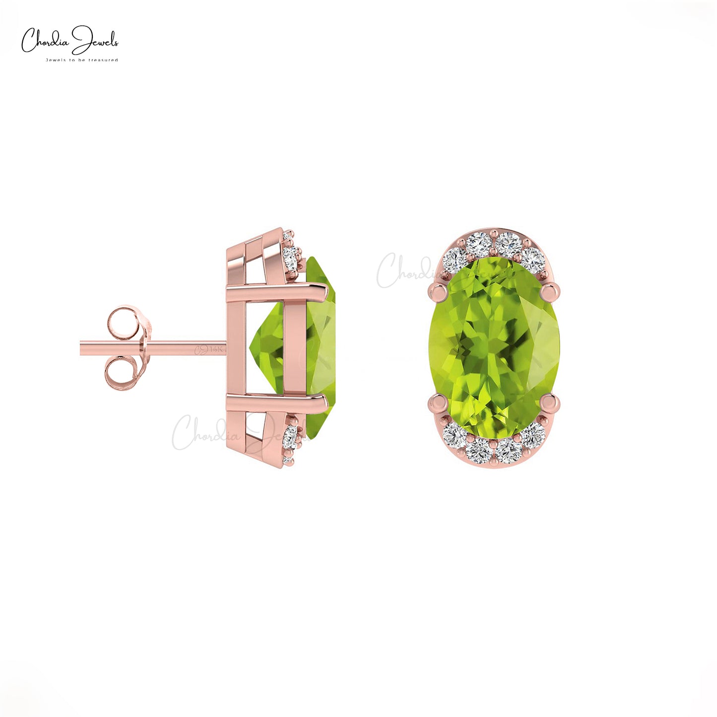 Buy Peridot Halo Earrings