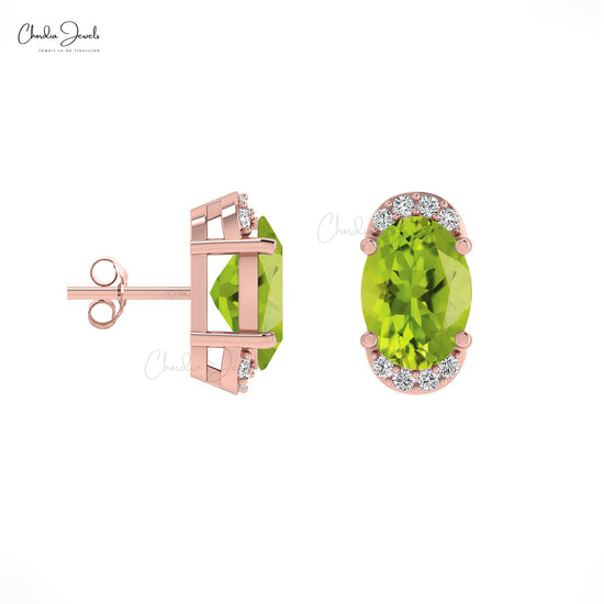 Buy Peridot Halo Earrings