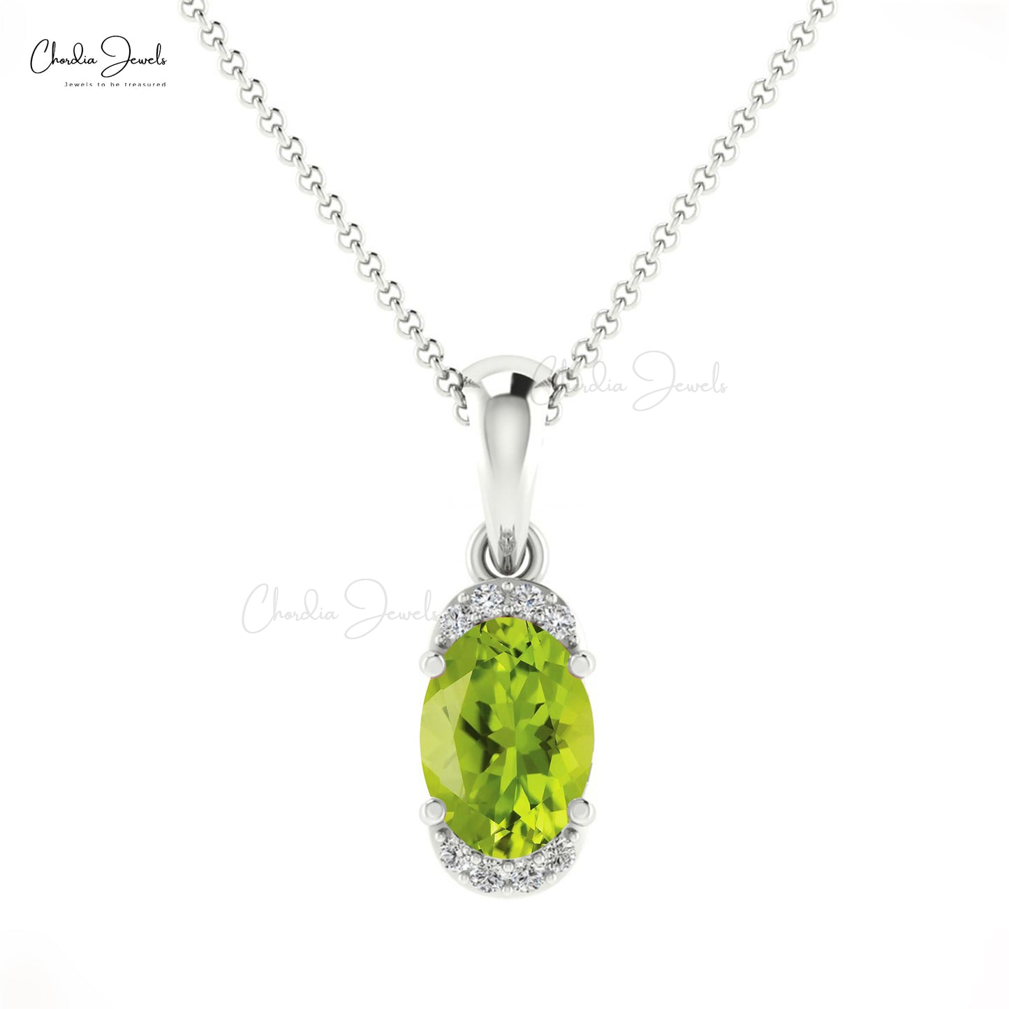 Buy Peridot Halo Pendant