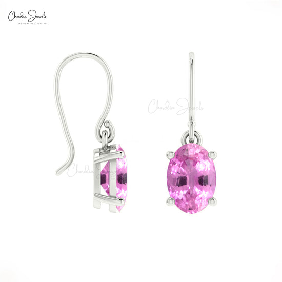 Buy Pink Sapphire Dangle Earrings