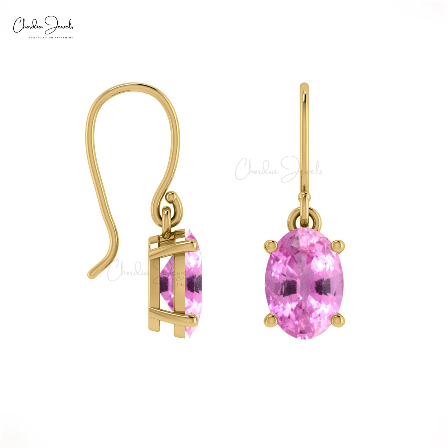 Oval Cut Gemstone Earrings